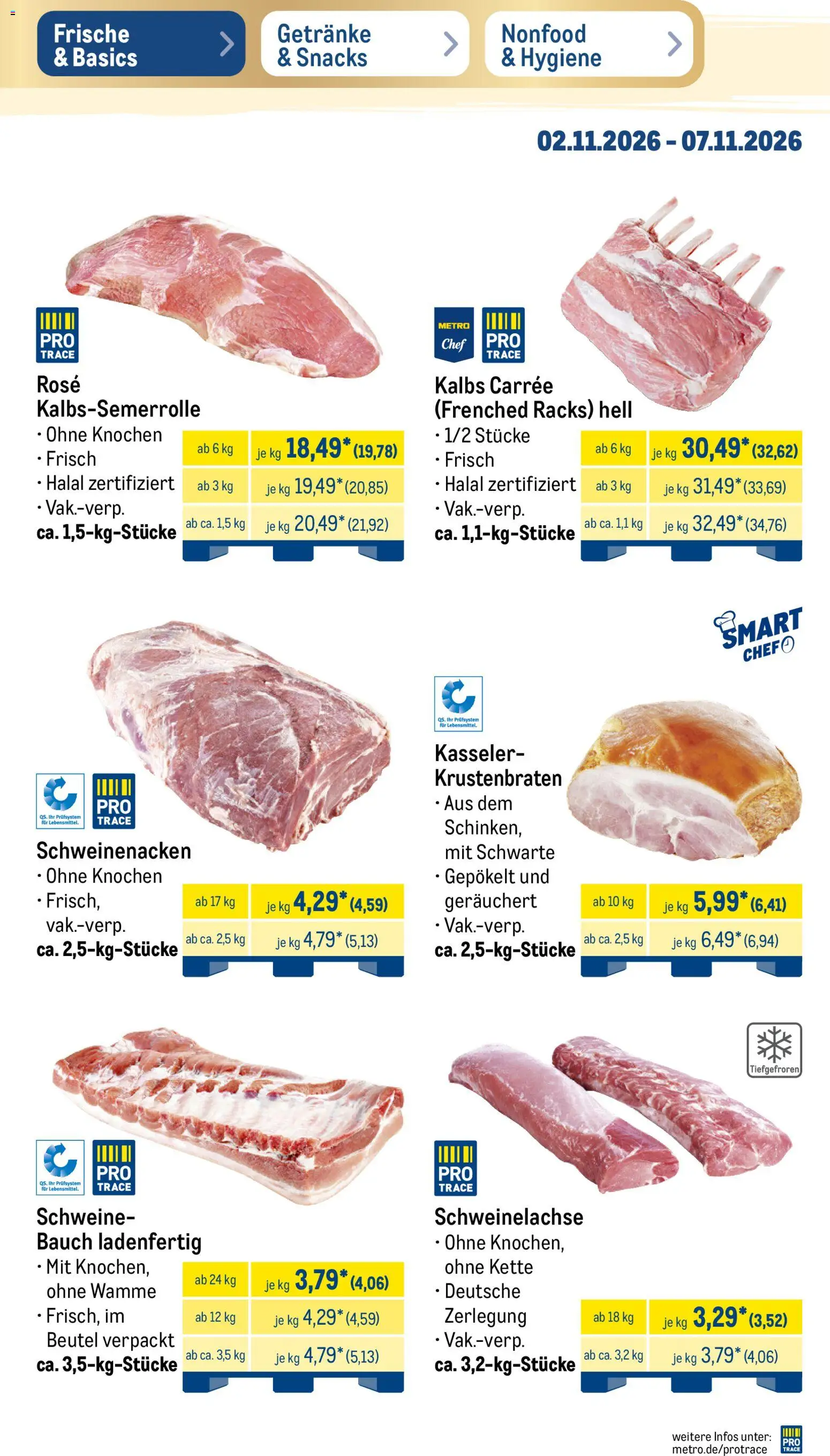 Vorschau von dem Prospekt des Geschäftes Metro, gültig ab dem 02.11.2026 - Krustenbraten, Schweinenacken