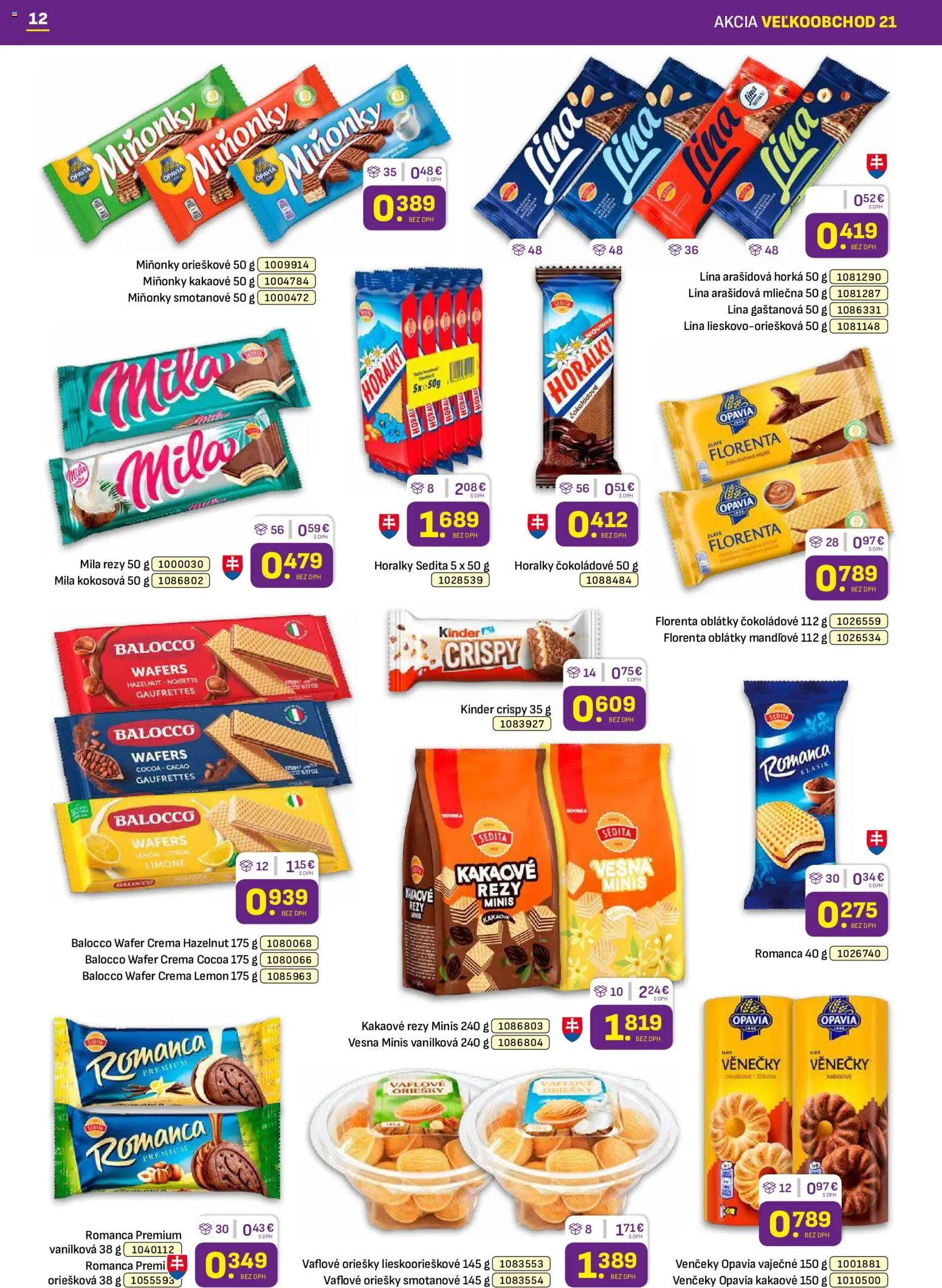 Náhľad Libex letáku platného od 19.10.2026 - Kinder, Mila, Venčeky, Oblátky, Oriešky, Horálky