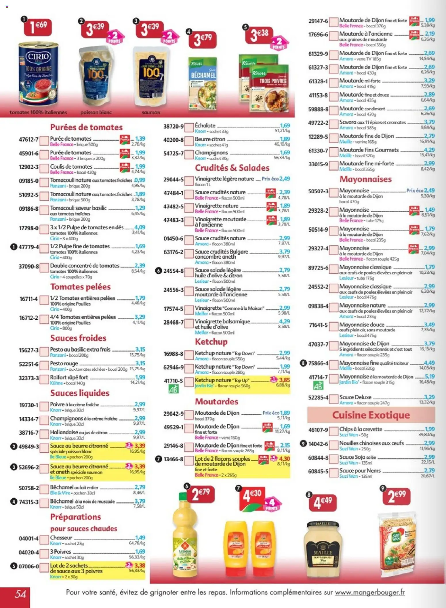 Prévisualisation de Maximo catalogue epicerie du magasin Maximo formulaire valide 24/08/2026 - Vinaigrette, Mayonnaise, Aneth, Raifort, Blé, Poivre, Tomates pelées, Huile D'olive