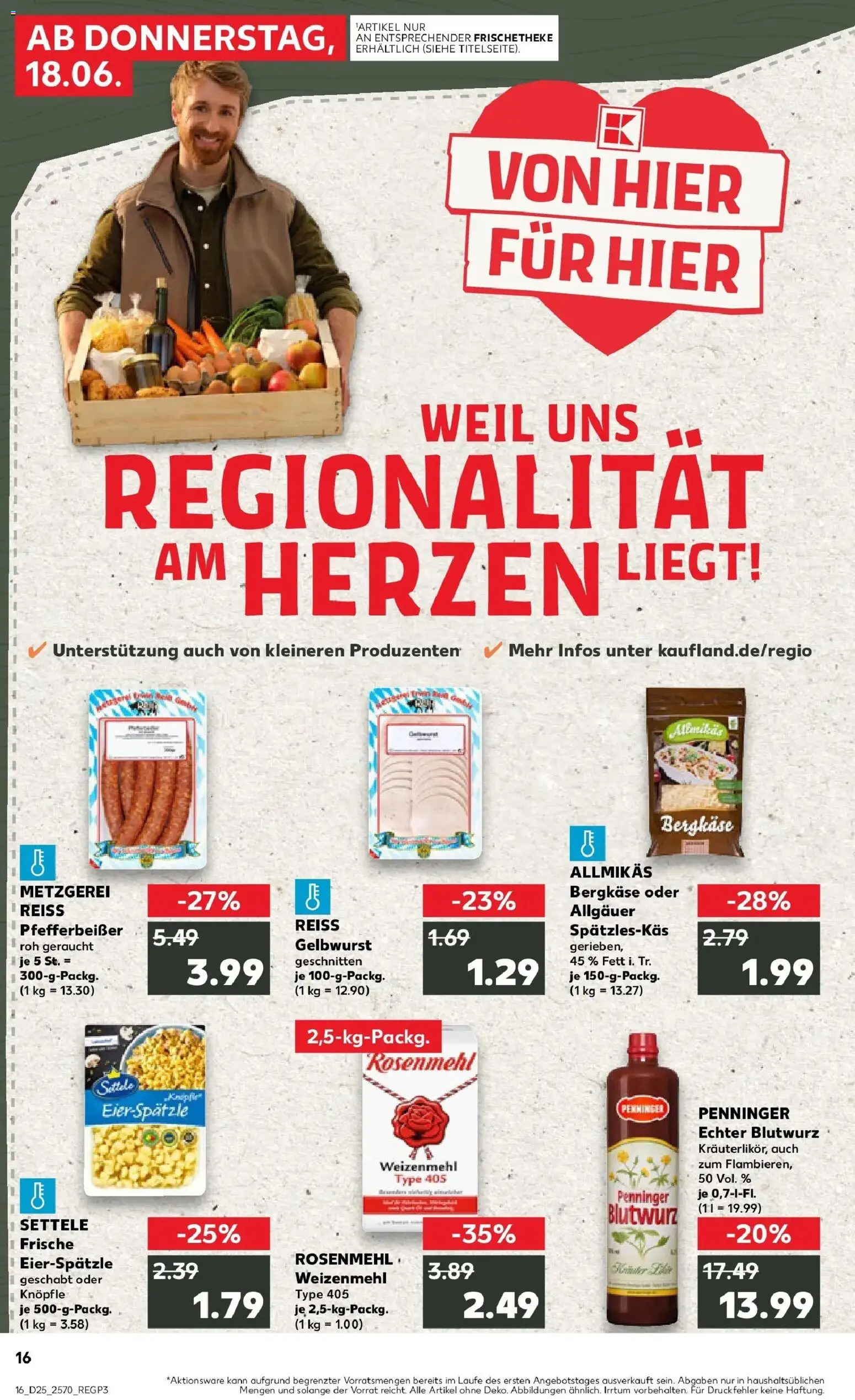 Vorschau von dem Prospekt des Geschäftes Kaufland, gültig ab dem 15.06.2026 - Weizenmehl