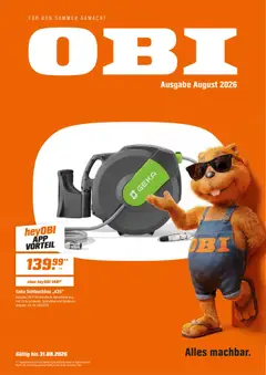 Vorschau von dem Prospekt des Geschäftes Obi, gültig ab dem 01.08.2026
