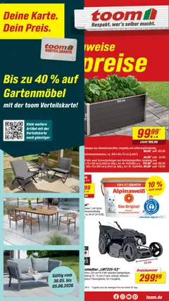 Vorschau von dem Prospekt des Geschäftes Toom Baumarkt, gültig ab dem 30.05.2026