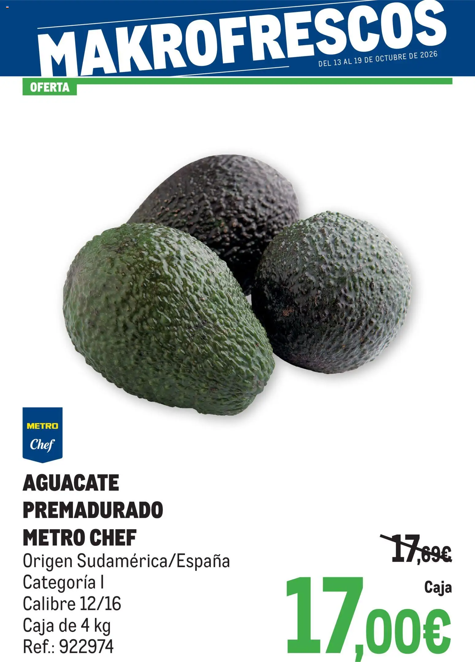 Vista previa del folleto de la tienda Makro válido desde el 13/10/2026 - Aguacate, Caja