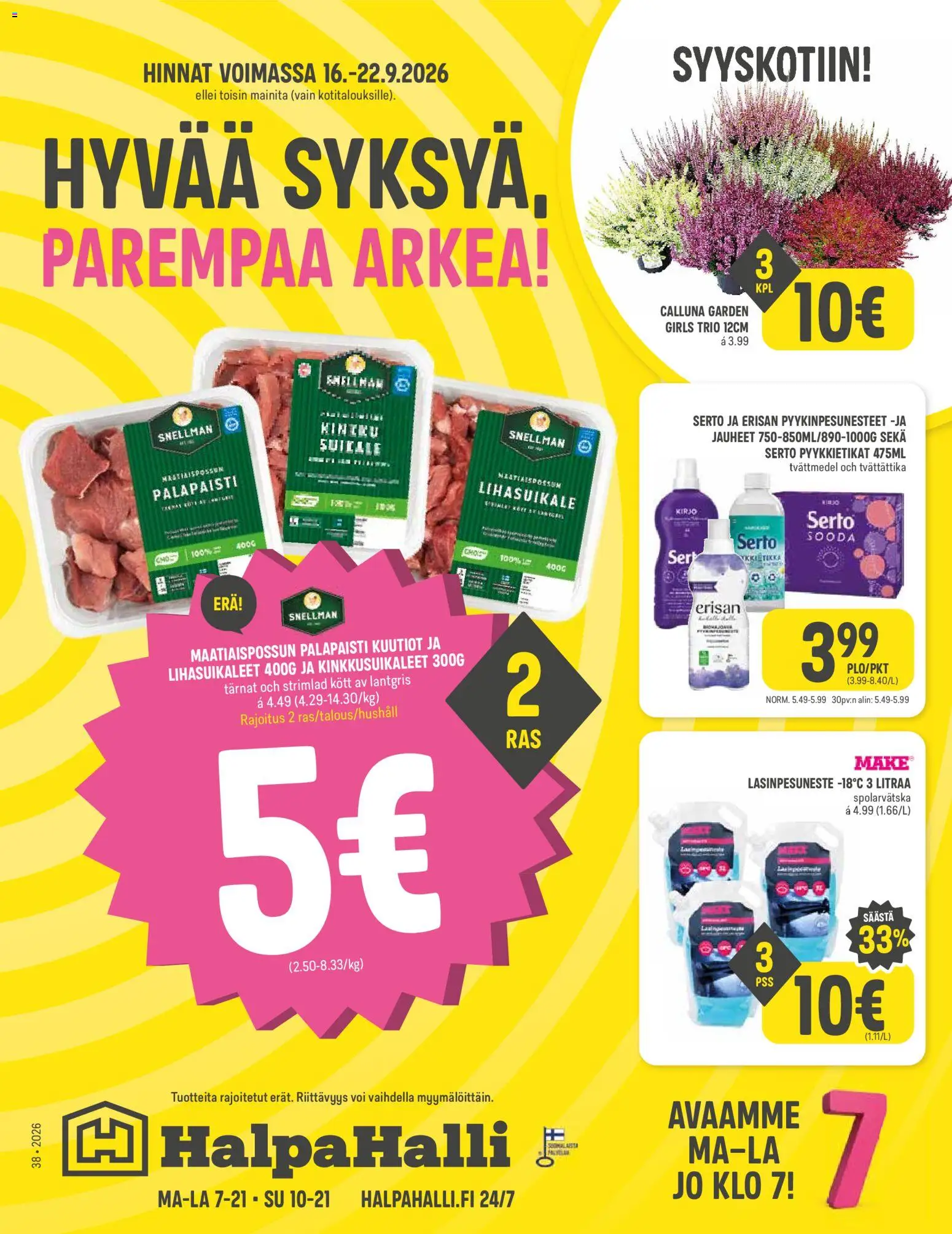 Kaupan Halpa Halli Halpa Halli tarjoukset esikatselu, voimassa 16/09/2026 - Voi, Lasinpesuneste