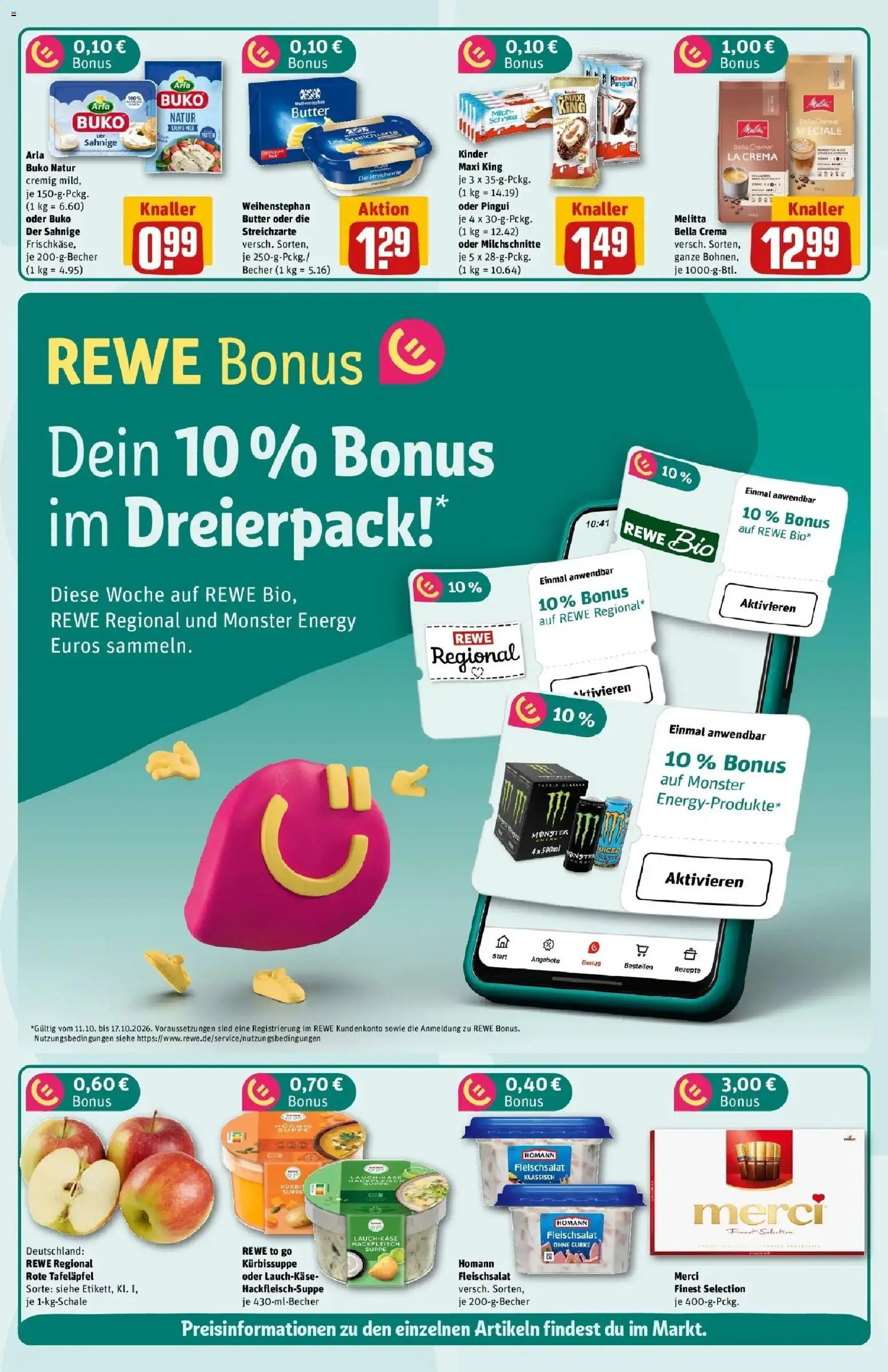 Vorschau von dem Prospekt des Geschäftes Rewe, gültig ab dem 12.10.2026