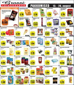 Grossi Toidukaubad kliendilehe eelvaade alates 13.08.2026