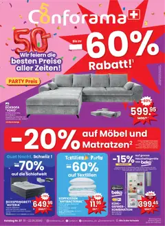 Vorschau des Merkblatts Conforama aktionen vom Shop Conforama gültig von 09.09.2026 bis 22.09.2026