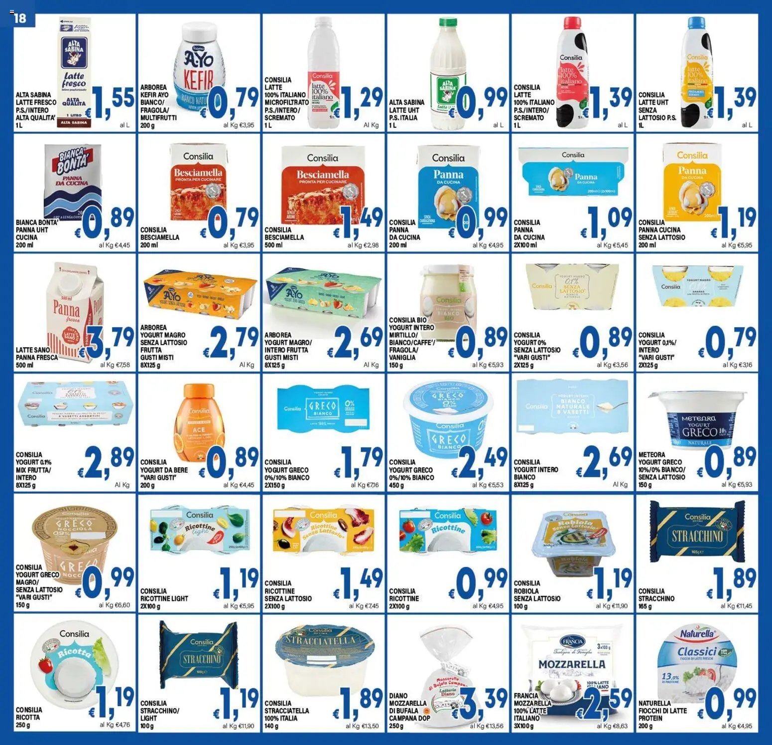 Anteprima dell'opuscolo DEM volantino Carrello Stop Rincari dal negozio DEM valido da 19/10/2026 - Kefir, Latte, Yogurt, Mozzarella, Stracchino, Fiocchi, Panna, Yogurt magro