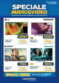 Anteprima dell'opuscolo Euronics volantino Audio Video dal negozio Euronics valido da 21/05/2026