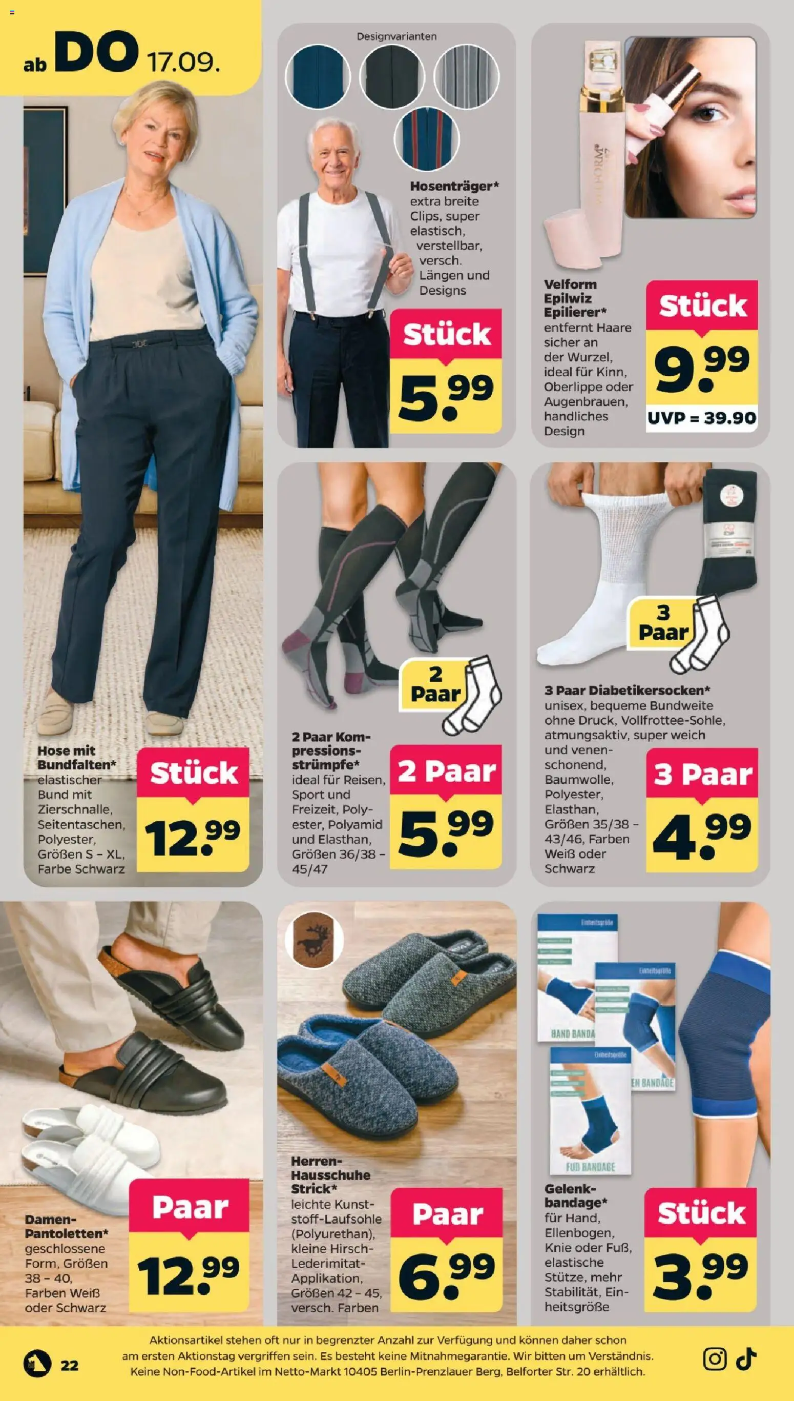 Vorschau von dem Prospekt des Geschäftes Netto, gültig ab dem 14.09.2026 - Hose, Hausschuhe