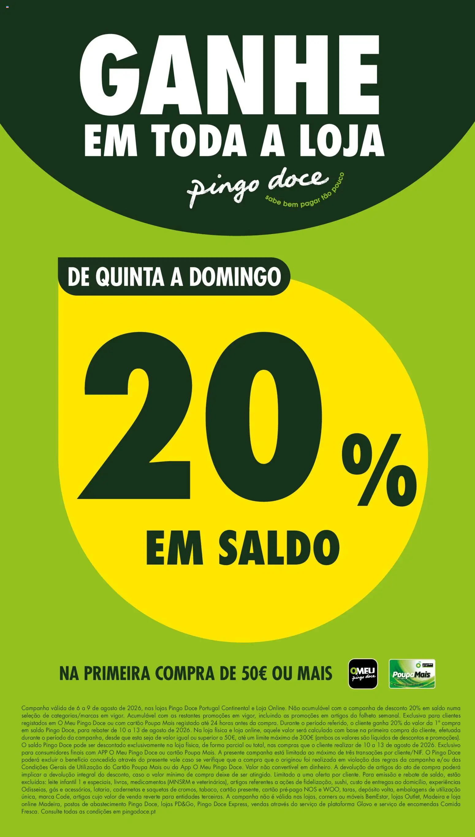 Pré-visualização do folheto da loja Pingo Doce válida a partir de 07/08/2026 - Base, Leite, Saquetas, Leite infantil