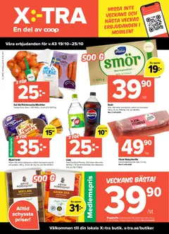 Förhandsgranska reklamblad Coop X:-TRA erbjudanden från butik Coop X:-TRA gäller från 19/10/2026