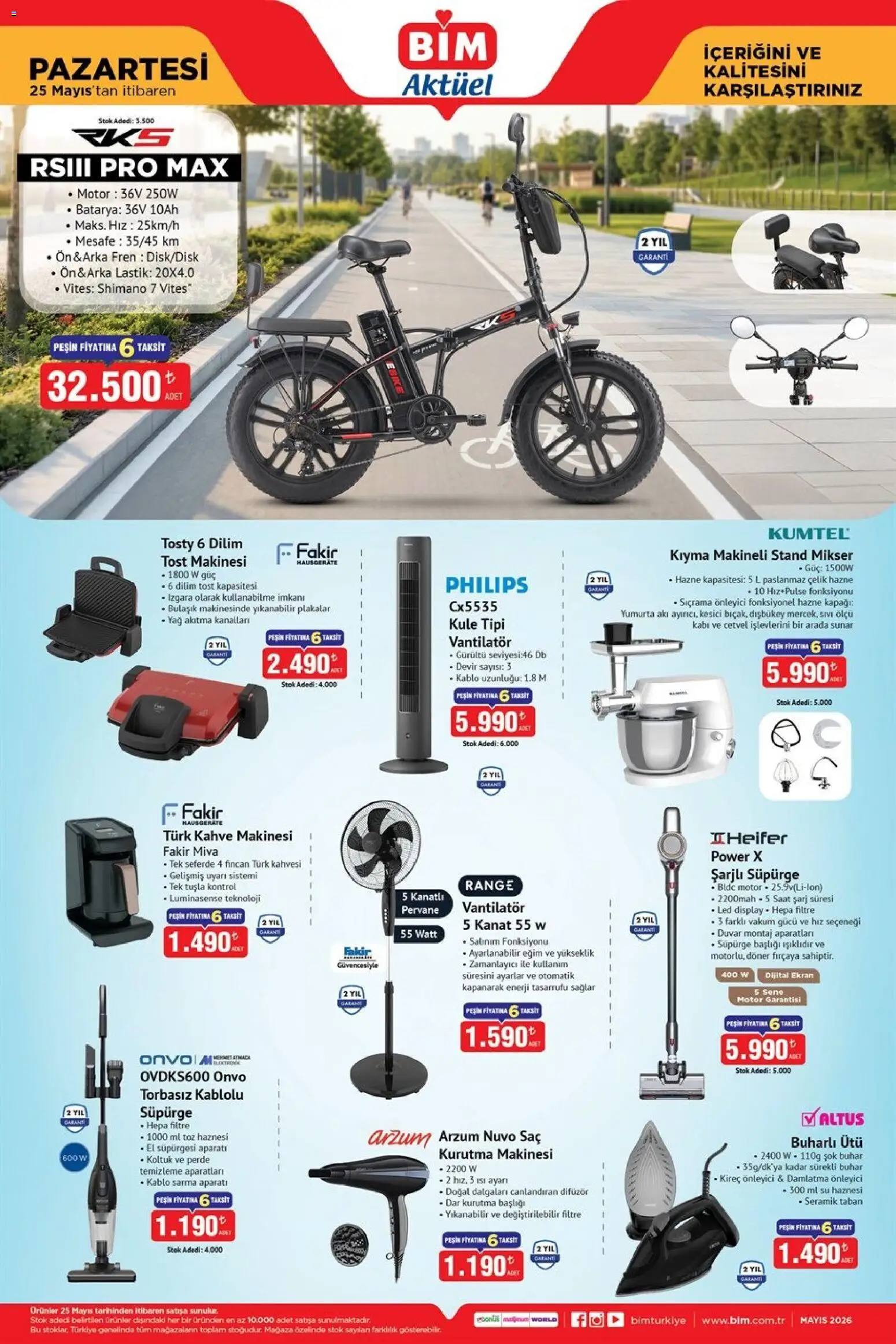 BİM BİM - Katalog Pazartesi 25.05.2026 - Broşürünün önizlemesi