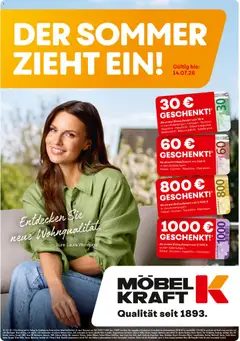 Vorschau von dem Prospekt des Geschäftes Möbel Kraft, gültig ab dem 16.06.2026