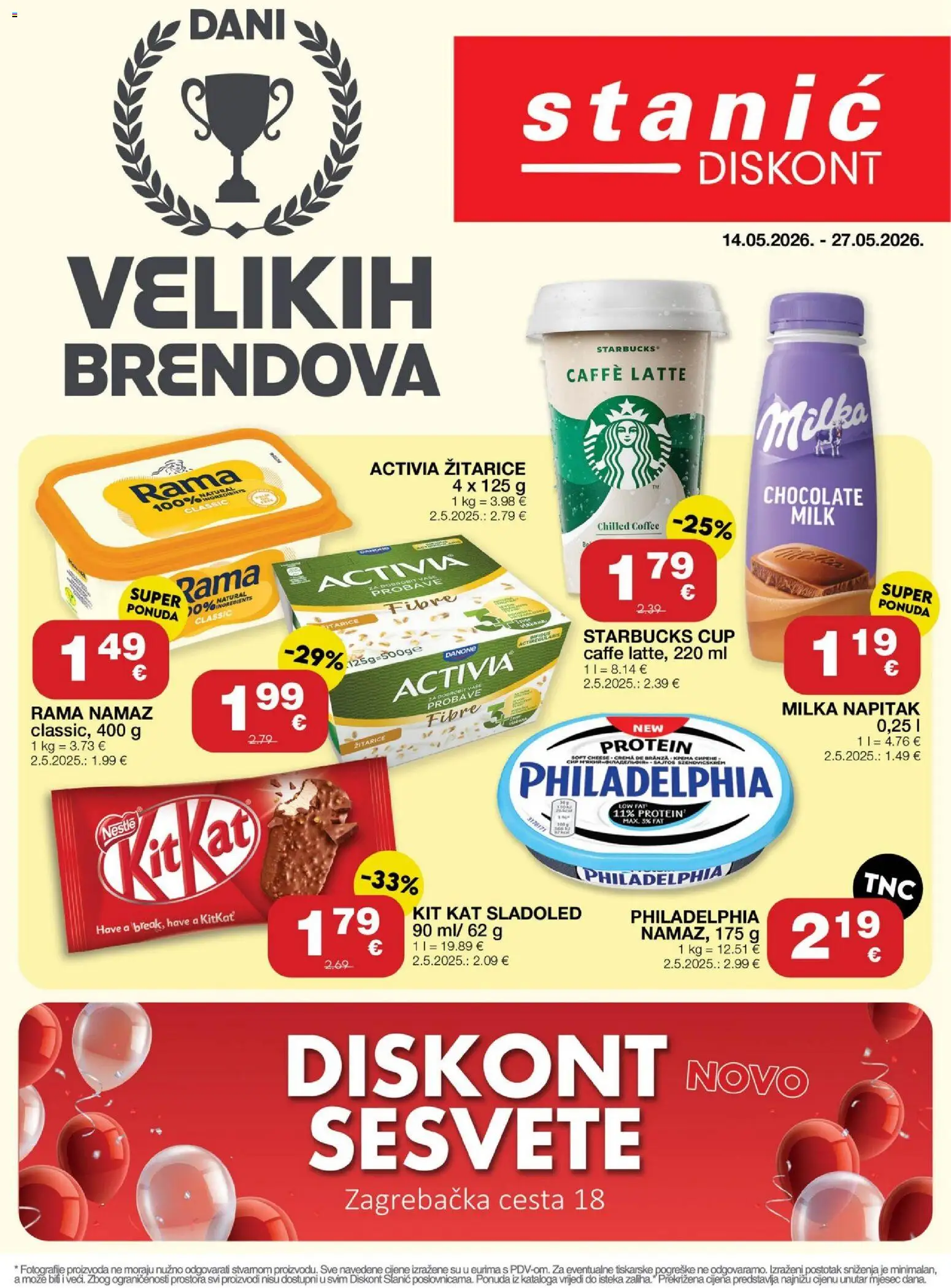 Pregled letka Stanić Diskont Katalog trgovine Stanić Diskont vrijedi od 14.05.2026