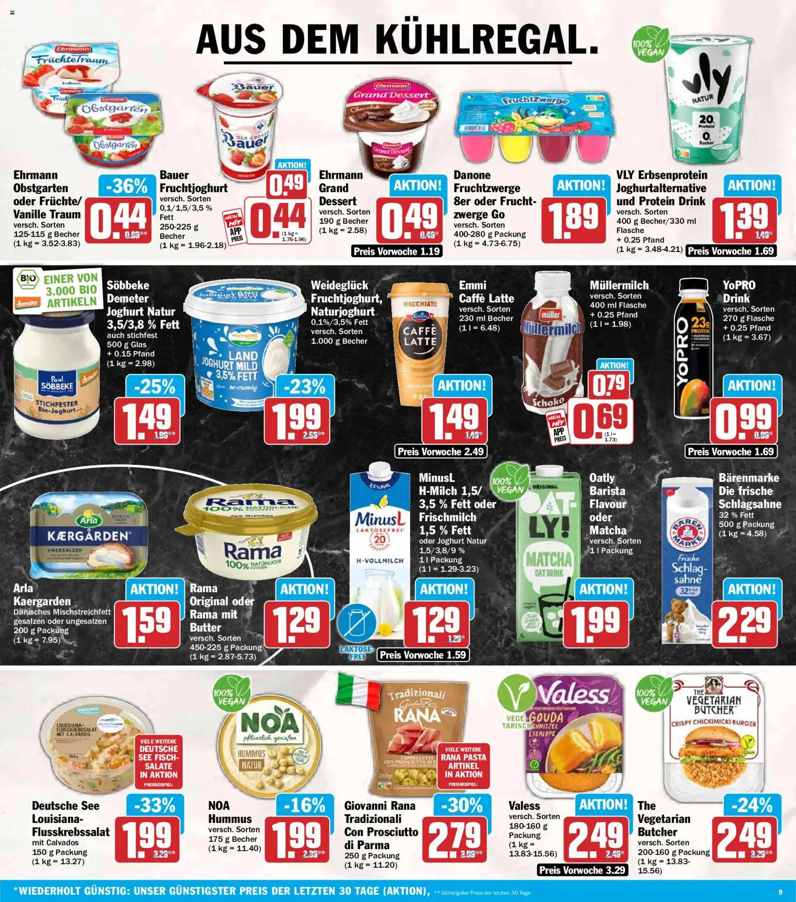Vorschau von dem Prospekt des Geschäftes HIT, gültig ab dem 02.11.2026 - Butter, Pasta, Fisch, Gouda, Vanille, Oatly, Rama, Fruchtjoghurt