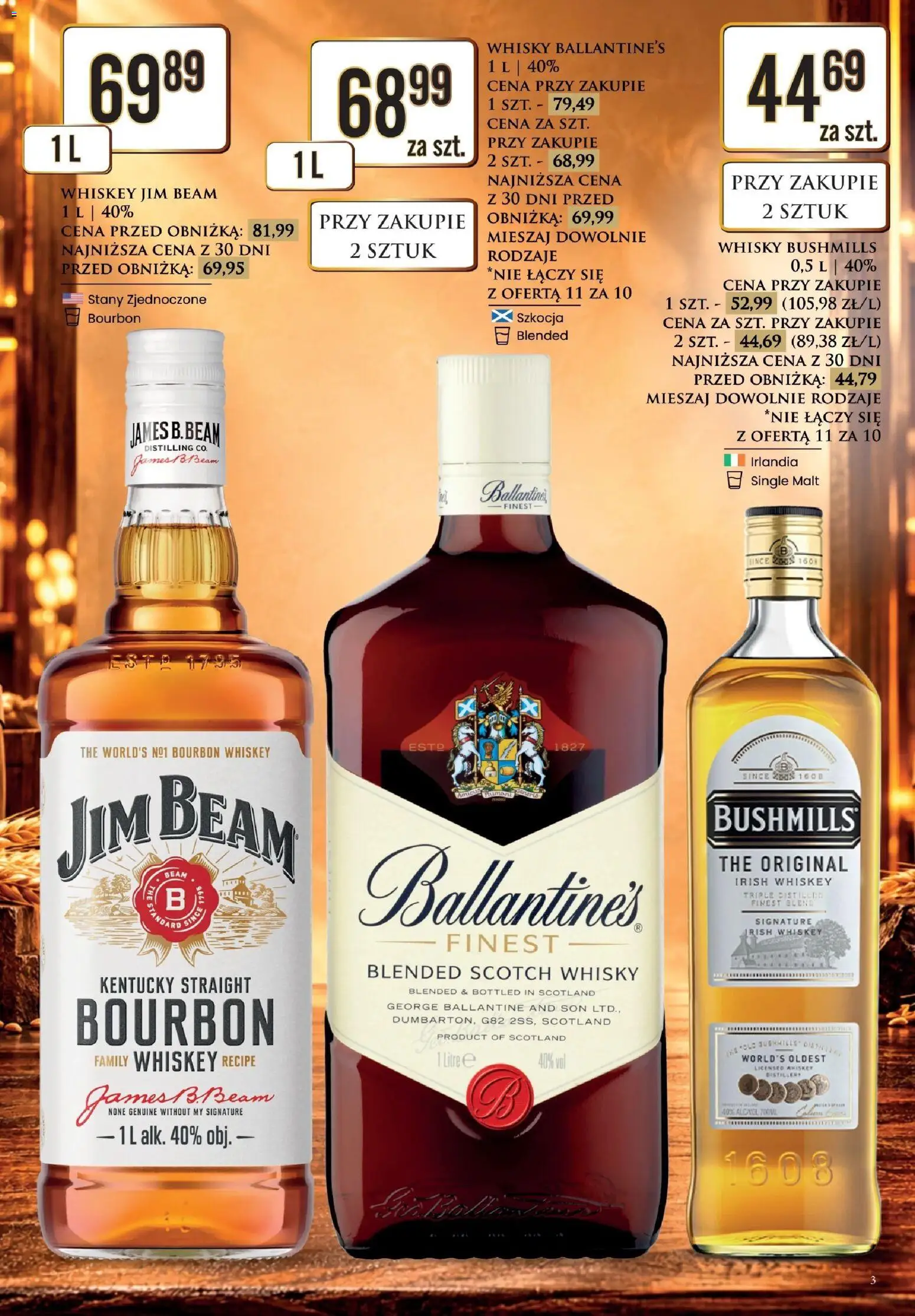 Pogląd gazetki "Dino gazetka alkoholowa" ze sklepu Dino ważnej od 09.10.2026 - Whisky, Jim Beam, Bourbon, Whisky Bushmills, Irish whiskey, Scotch whisky, Whisky bourbon