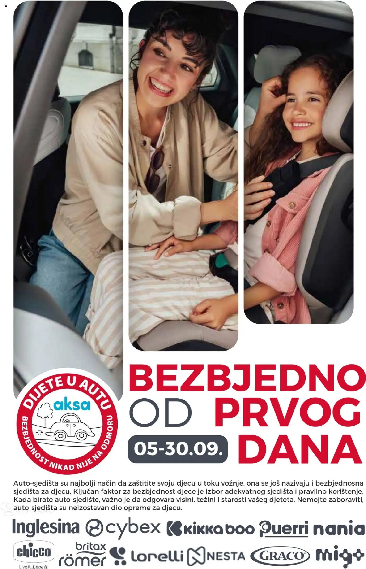 Pregled letka AKSA Bezbjedno od prvog dana trgovine AKSA vrijedi od 05.09.2026