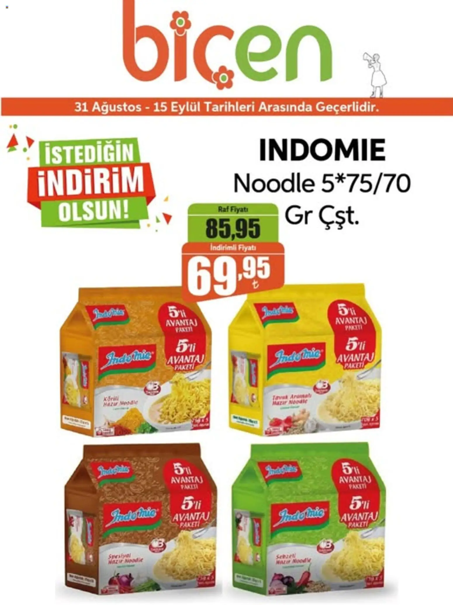 Biçen Market Biçen Market İndirim 31.08.2026 - Broşürünün önizlemesi - Raf