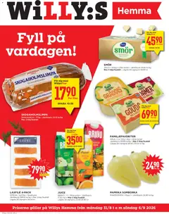 Förhandsgranska reklamblad Willys erbjudanden Hemma från butik Willys gäller från 31/08/2026