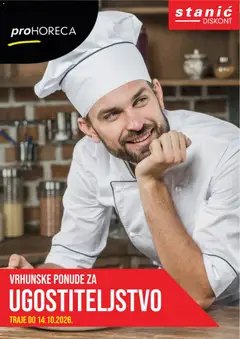 Pregled letka Stanić Discont proHoReCa trgovine Stanić Diskont vrijedi od 01.10.2026