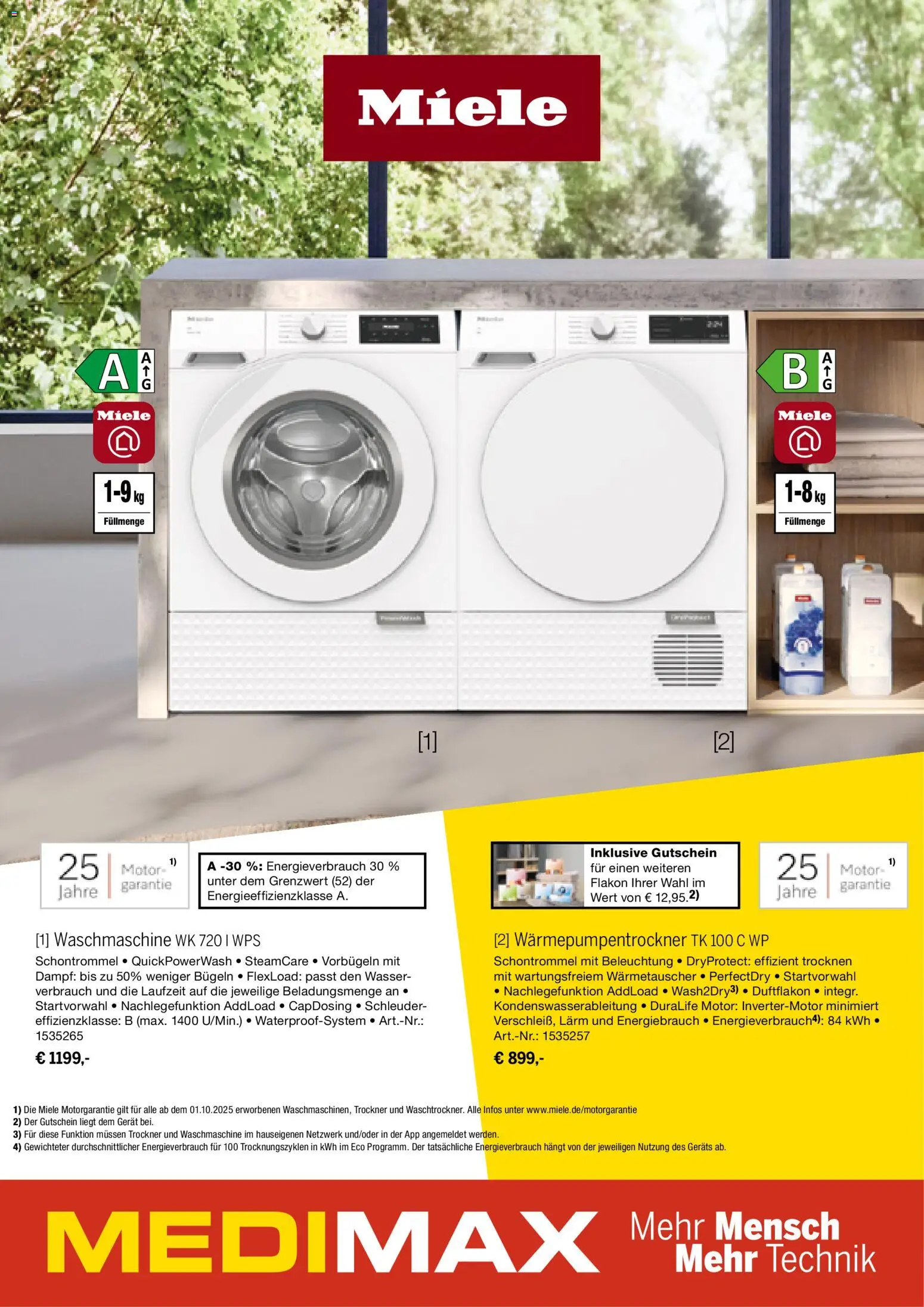 Vorschau von dem Prospekt des Geschäftes Medimax, gültig ab dem 22.10.2026 - Waschmaschine, Wasser, Miele, Trockner
