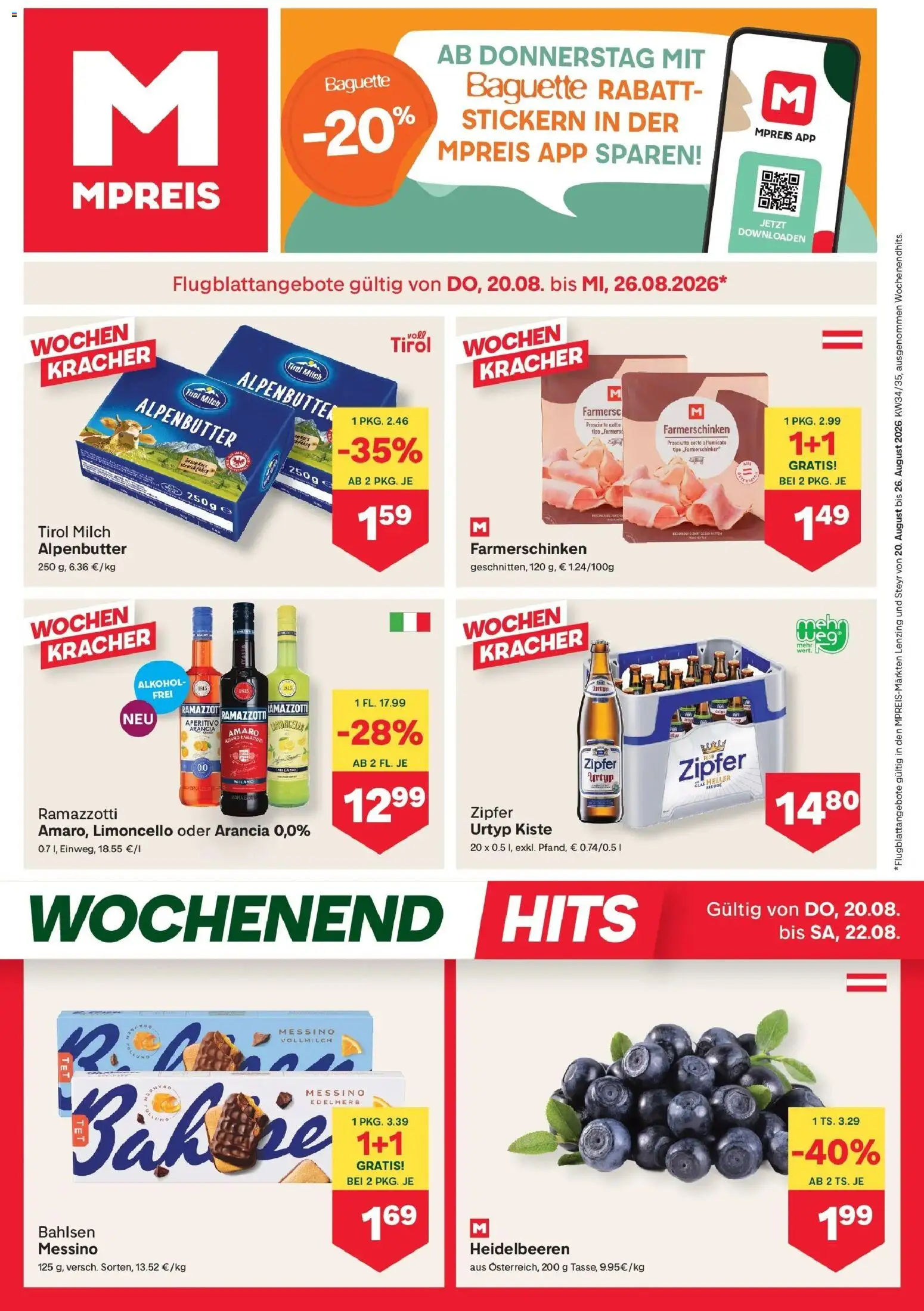 Vorschau der Angebote: MPREIS MPREIS Steyr gültig ab 20.08.2026