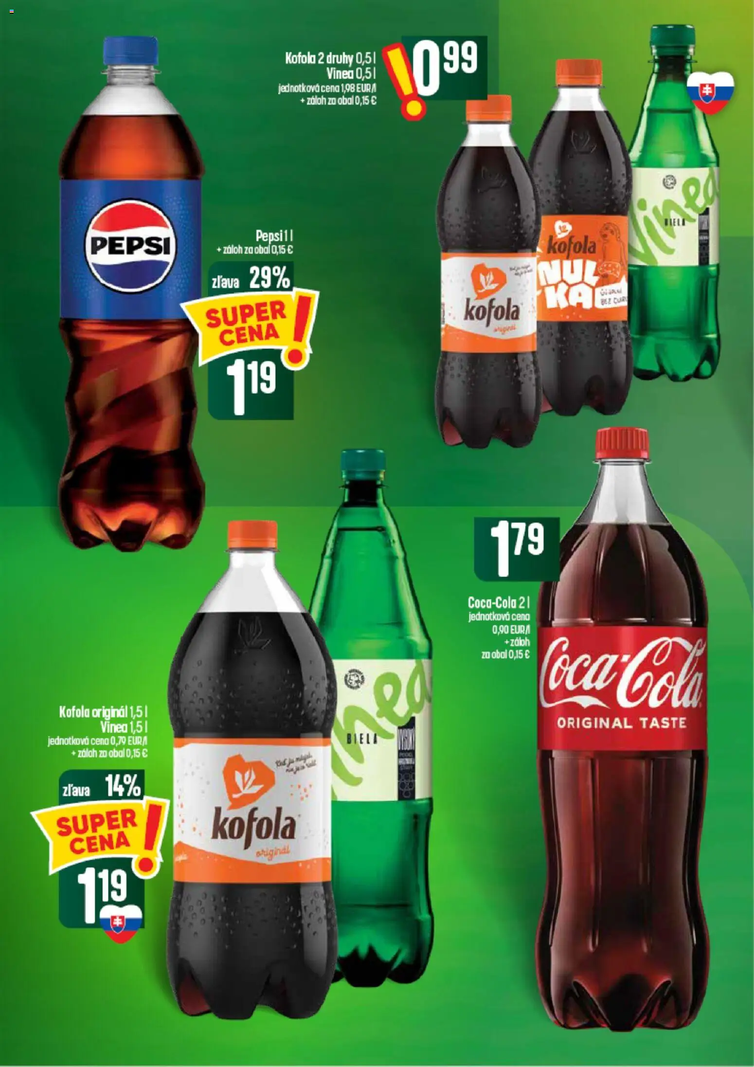 Náhľad COOP Jednota letáku platného od 10.09.2026 - Kofola, Pepsi, Vinea, Cola