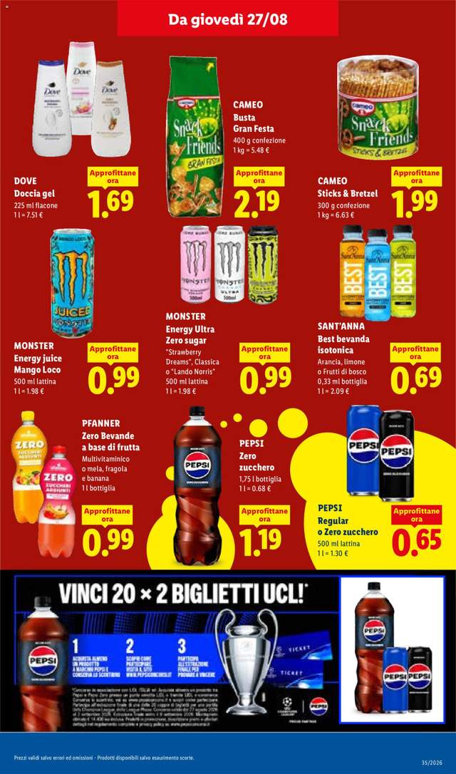 Nuovo volantino Lidl dal 27/08