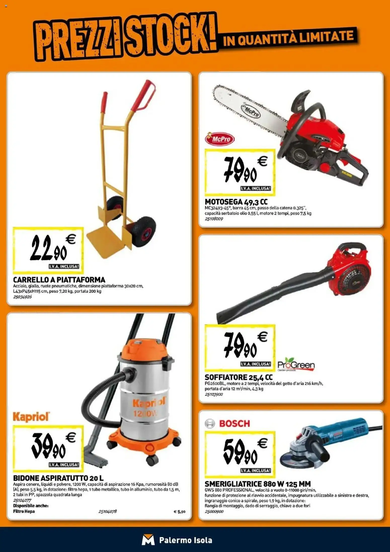 Anteprima dell'opuscolo TECNOMAT catalogo Isola delle Femmine dal negozio TECNOMAT valido da 29/10/2026 - Olio, Tubi, Motosega, Carrello, Smerigliatrice, Spazzola, Tubo, Filtro HEPA