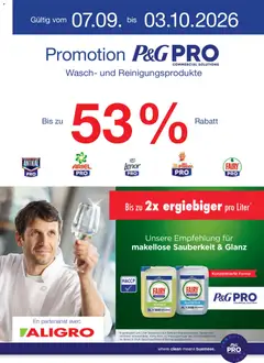Vorschau des Merkblatts Aligro aktionen P&G vom Shop Aligro gültig von 07.09.2026 bis 03.10.2026