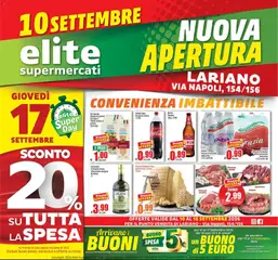 Anteprima dell'opuscolo Elite Supermercati volantino Lariano dal negozio Elite Supermercati valido da 10/09/2026