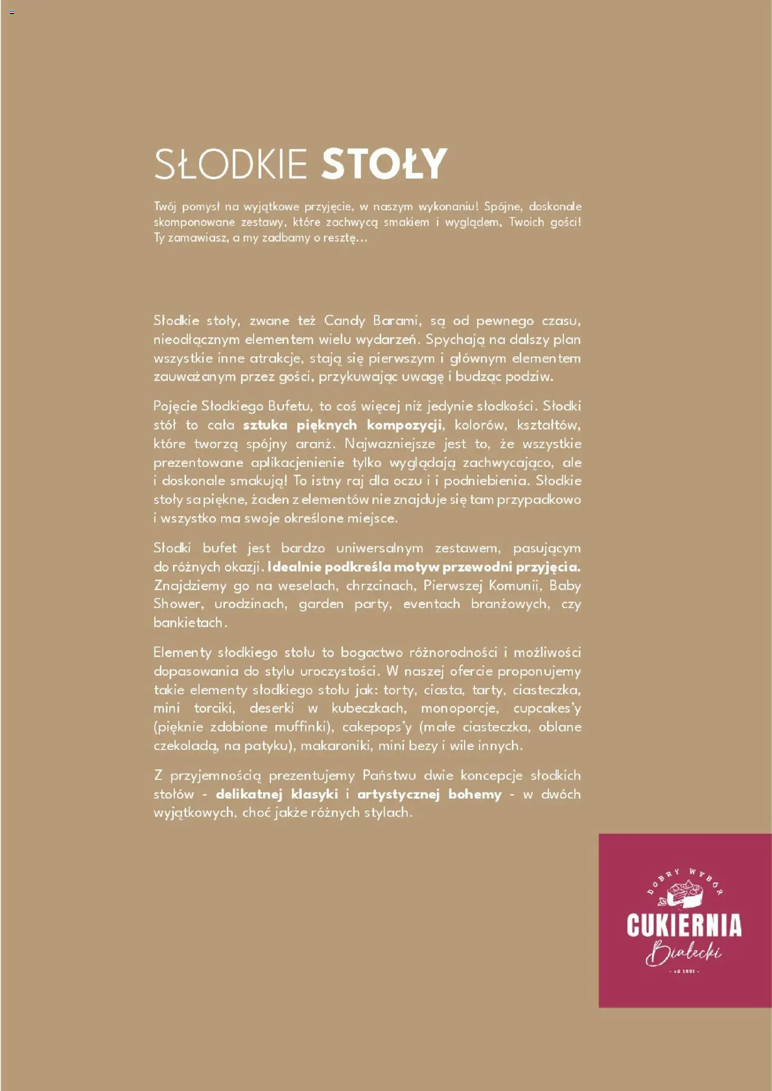 Pogląd gazetki "Słodkie stoły" ze sklepu Twój Market ważnej od 30.07.2021 - Stół, Bezy