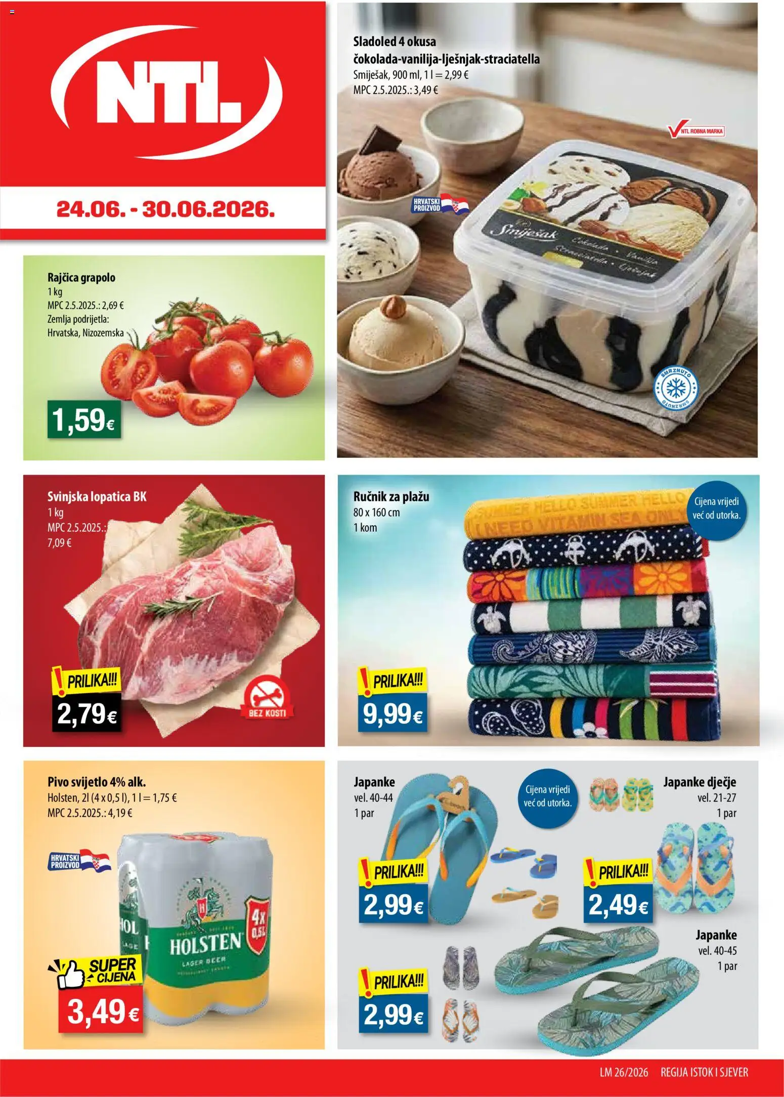 Pregled letka NTL Katalog trgovine NTL vrijedi od 24.06.2026