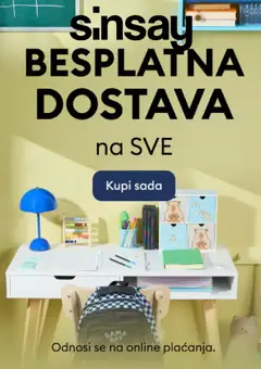 Pregled letka Sinsay katalog trgovine Sinsay vrijedi od 10.08.2026