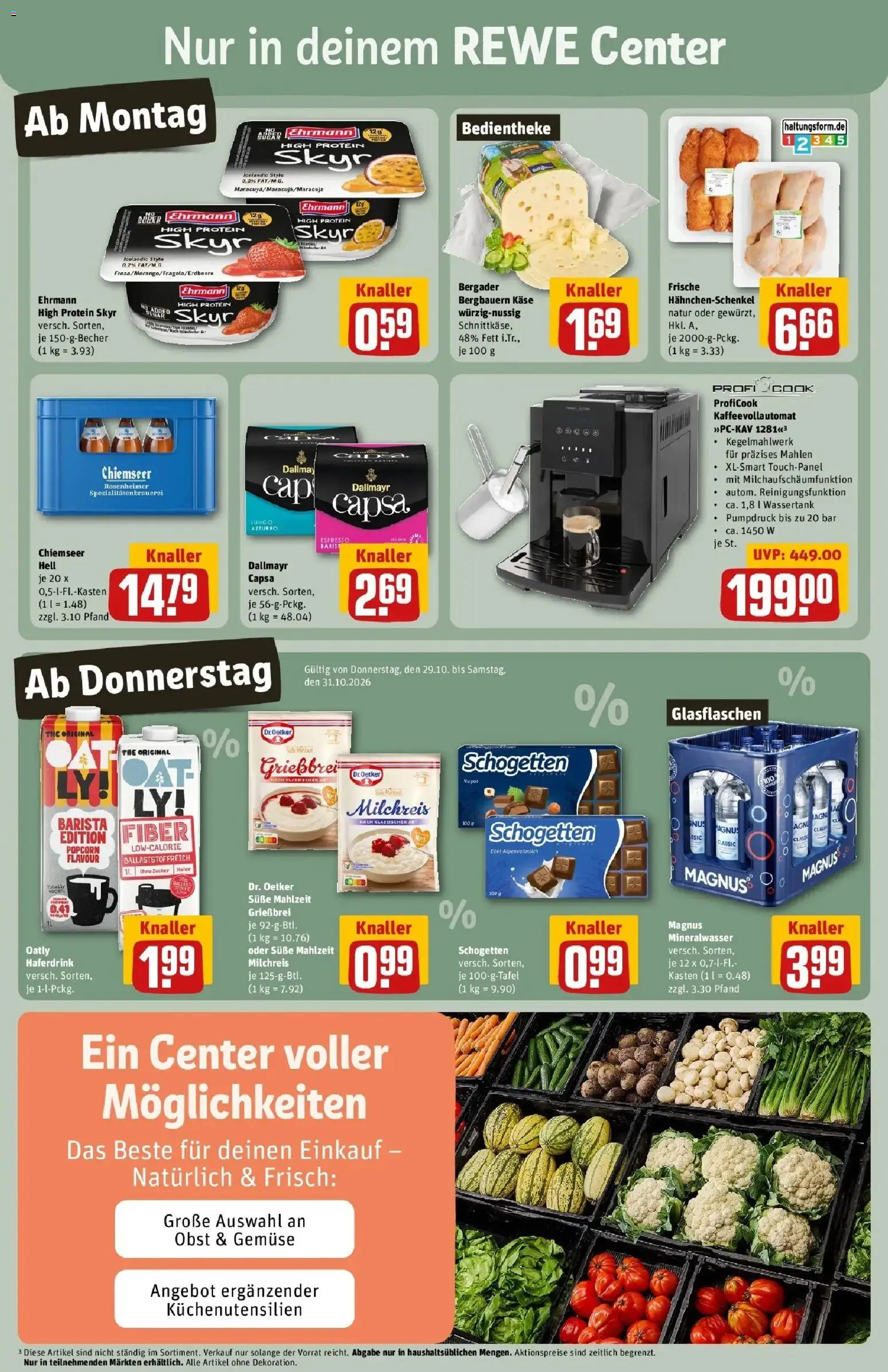 Vorschau von dem Prospekt des Geschäftes Rewe, gültig ab dem 26.10.2026