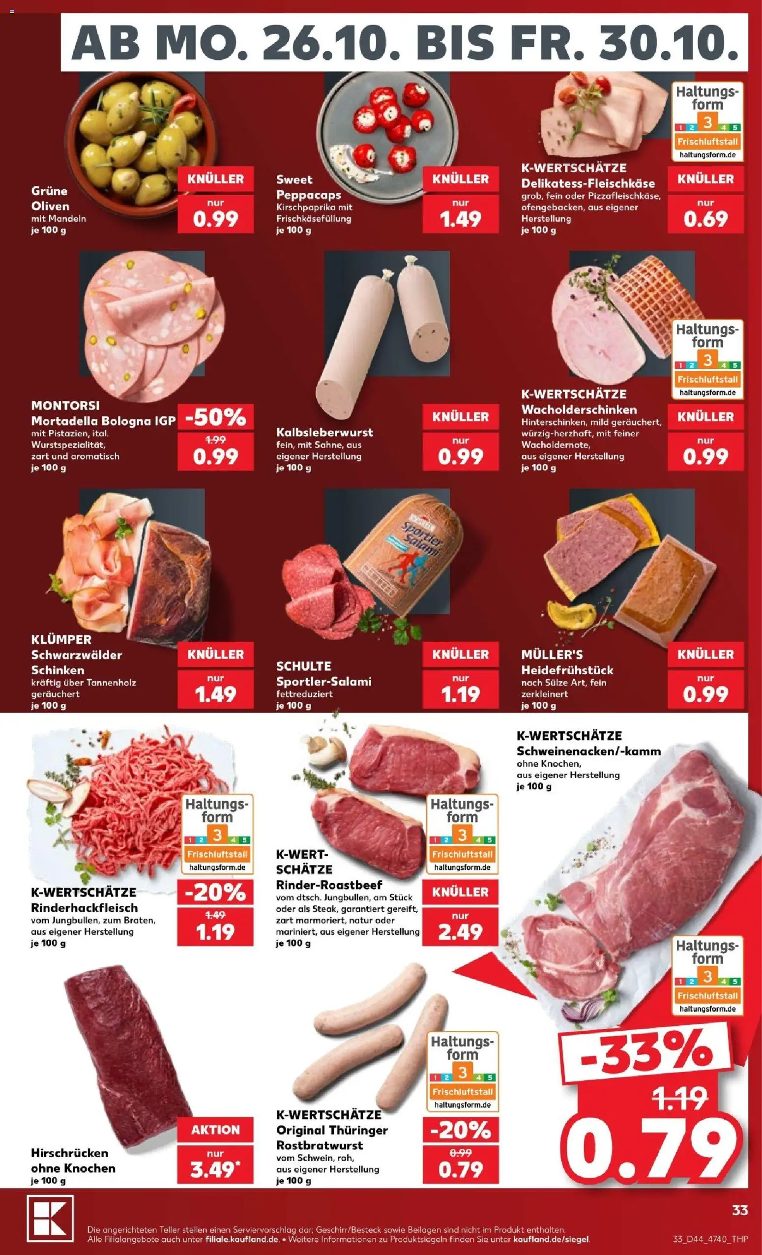 Vorschau von dem Prospekt des Geschäftes Kaufland, gültig ab dem 26.10.2026 - Mandeln, Schinken, Beilagen