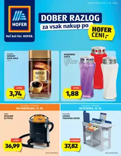 Pregled letka Hofer SI Katalog trgovine Hofer SI vrijedi od 07.10.2026
