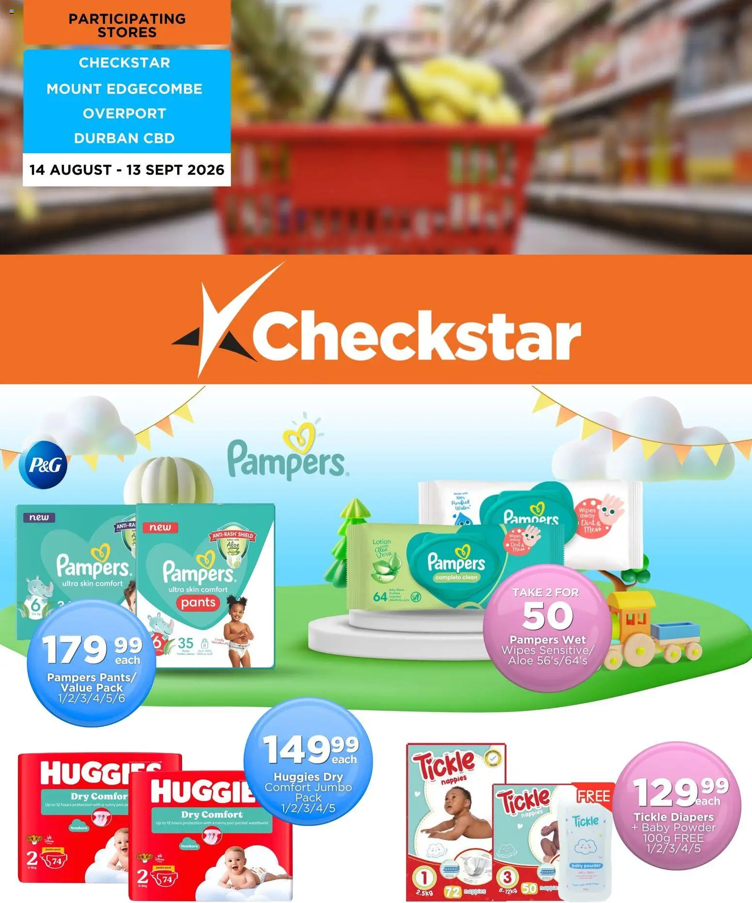 Preview of Check Star flyer valid from 14/08/2026 - Pants, Nappies, Diapers, Powder, Lotion
