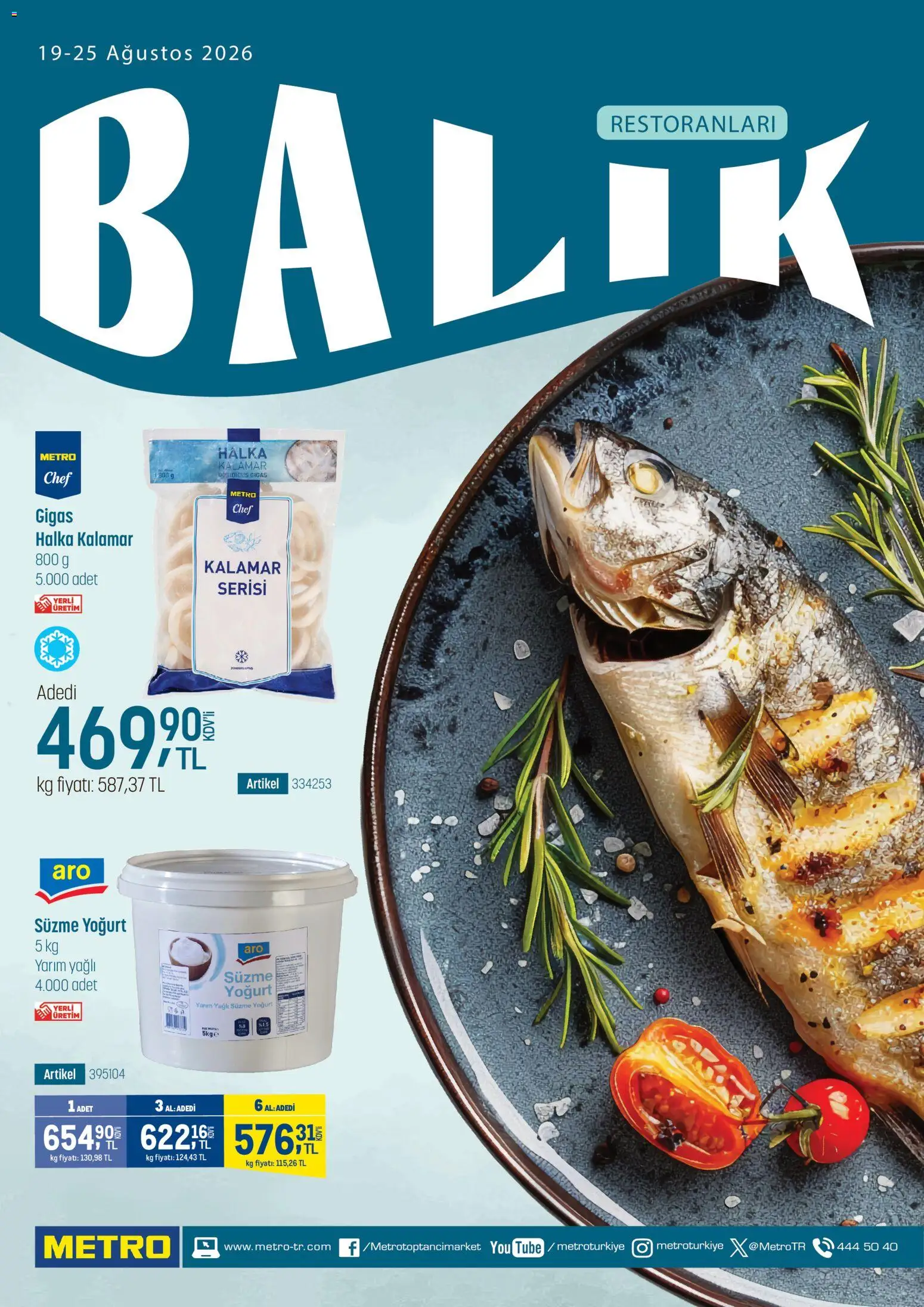 Metro Metro - Balık Restoranları 19.08.2026 - Broşürünün önizlemesi