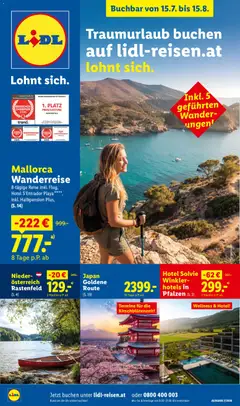 Vorschau der Angebote: Lidl Lidl Juli/August Reise - Highlights gültig ab 15.07.2026