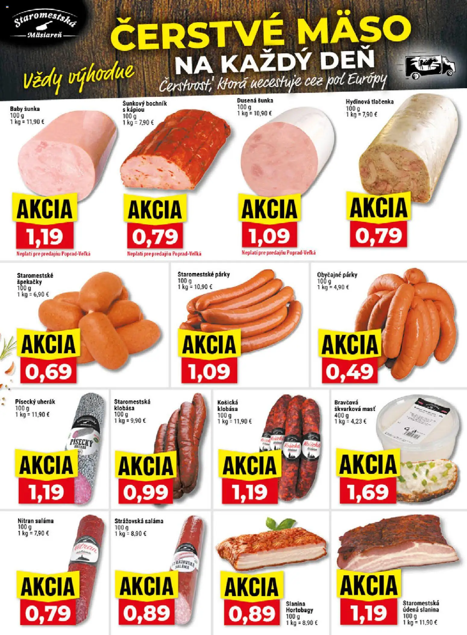 Náhľad Klas letáku platného od 05.10.2026 - Mäso, Klobása, Šunka, Slanina, Párky, Tlačenka, Saláma