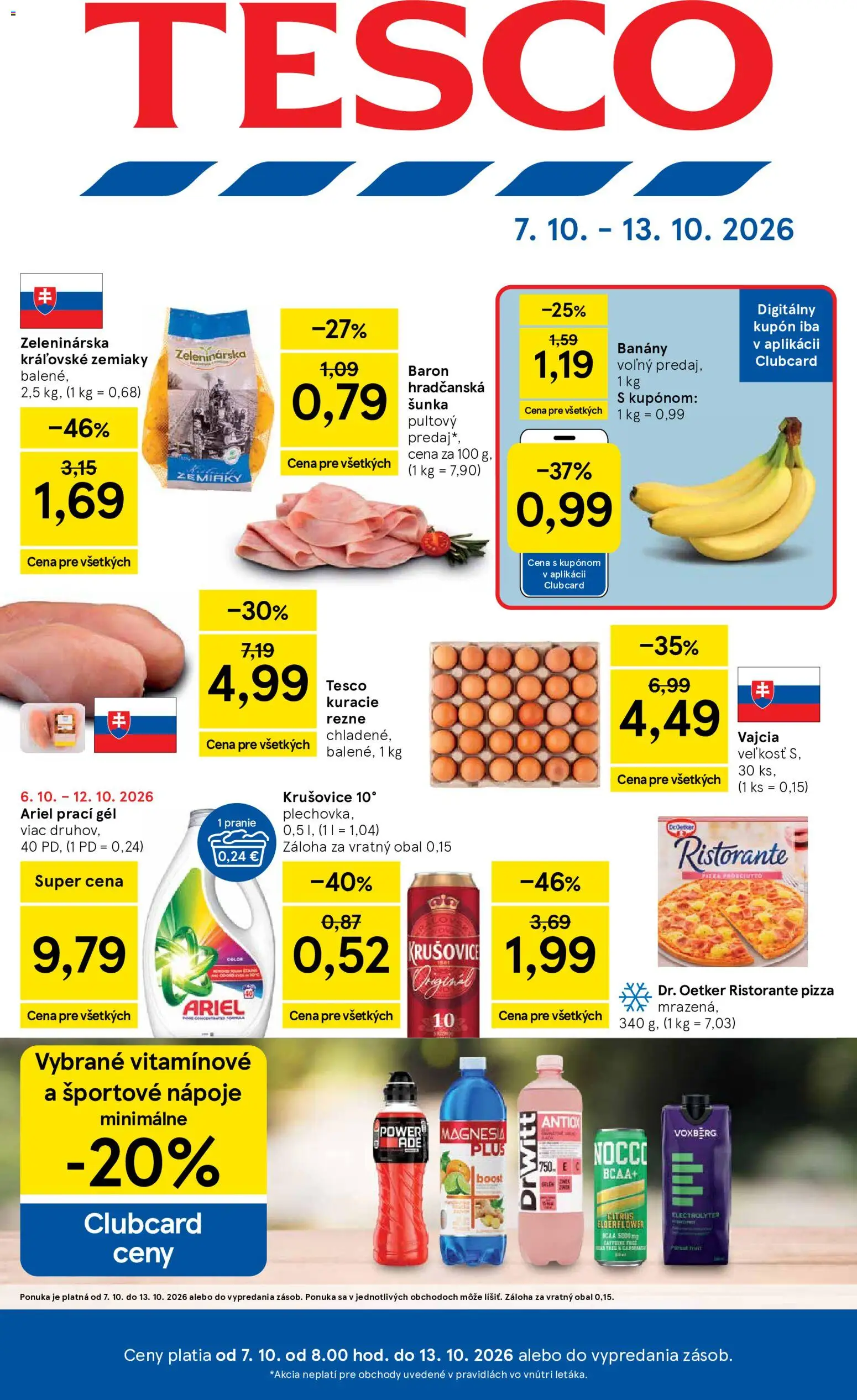 TESCO leták online od 14.10.2026 + Budúci leták od stredy