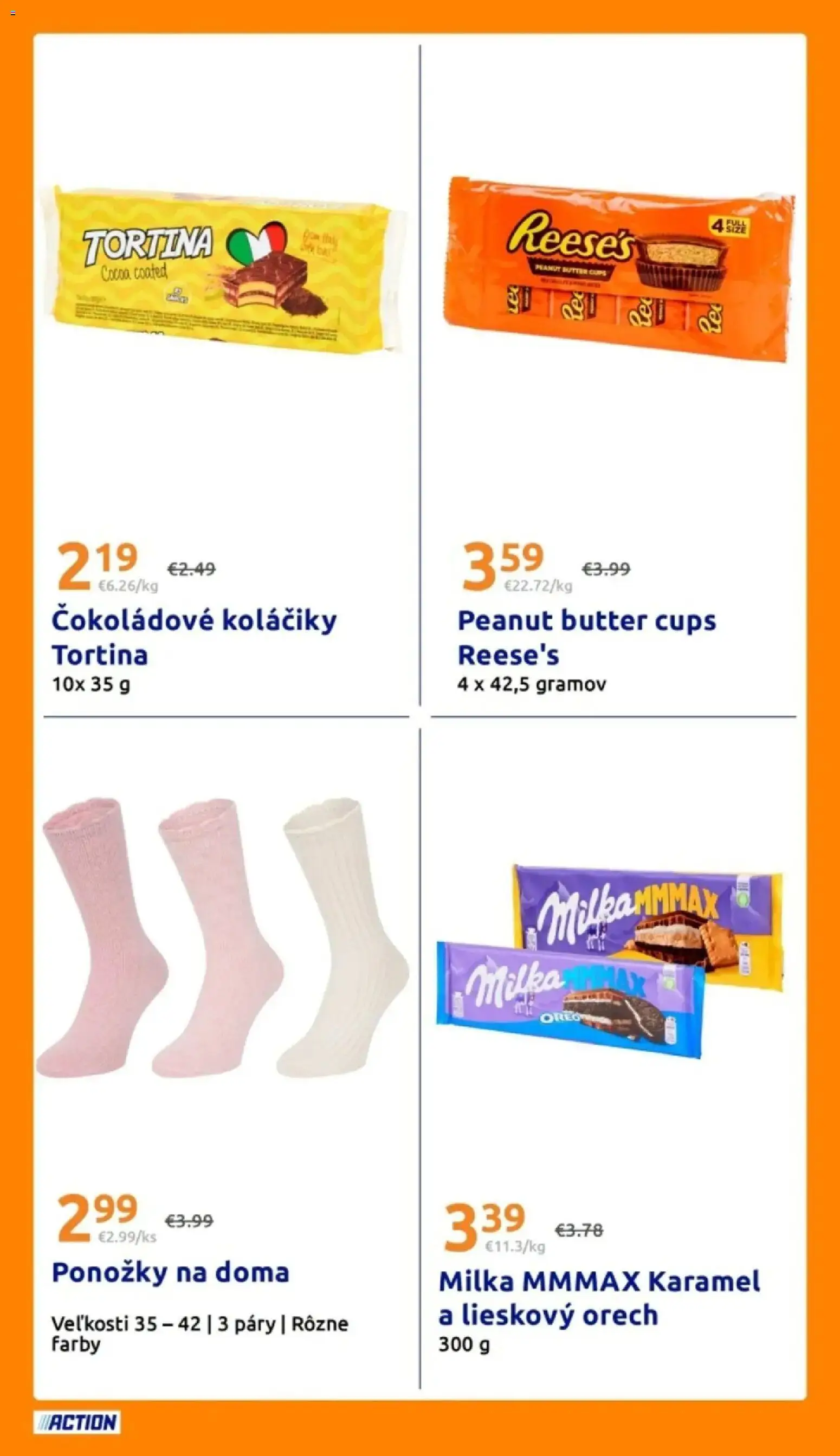 Náhľad Action letáku platného od 14.10.2026 - Ponožky, Milka