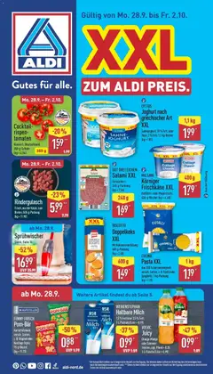 Vorschau von dem Prospekt des Geschäftes Aldi, gültig ab dem 28.09.2026