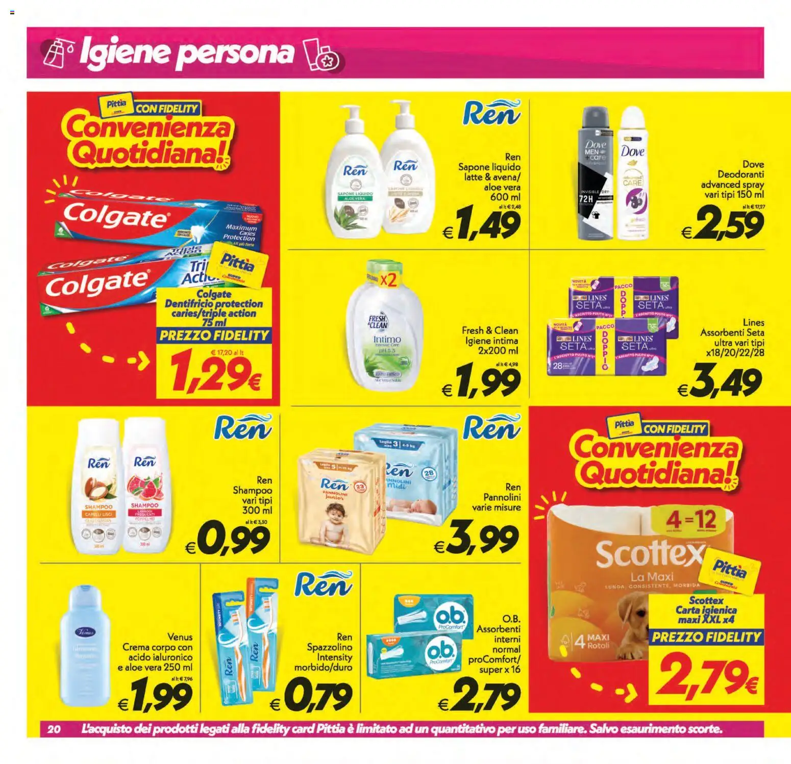 Anteprima dell'opuscolo SuperConveniente volantino Gela, Vittoria dal negozio SuperConveniente valido da 01/09/2026 - Shampoo, Carta igienica, Pompelmo, Assorbenti, Pannolini, Dentifricio, Spazzolino, Igiene intima