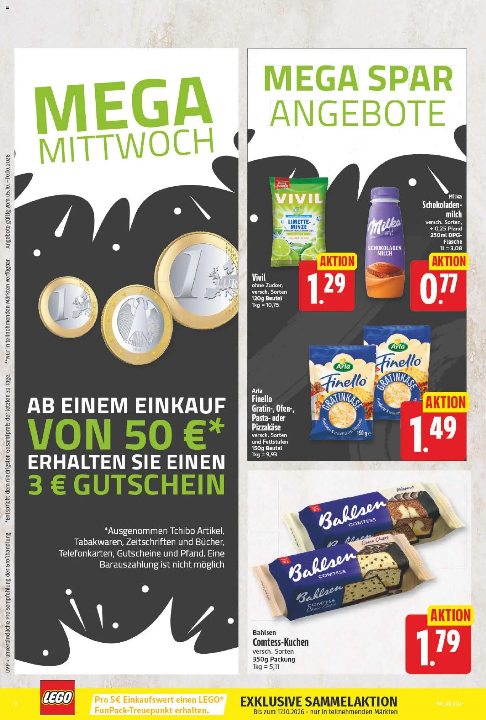 Vorschau von dem Prospekt des Geschäftes Elli Markt, gültig ab dem 05.10.2026 - Chips, Pasta, Milch, Ofen, Milka, Limette