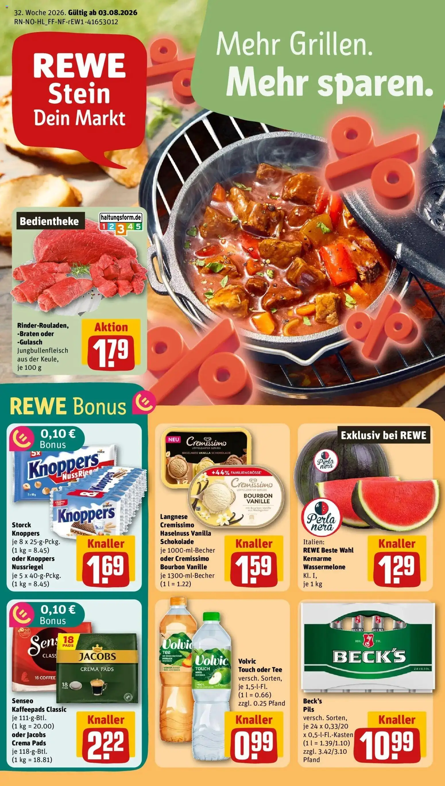Vorschau von dem Prospekt des Geschäftes Rewe, gültig ab dem 03.08.2026
