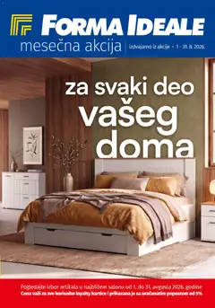 Pregled Forma Ideale kataloga - važi od 01.08.2026