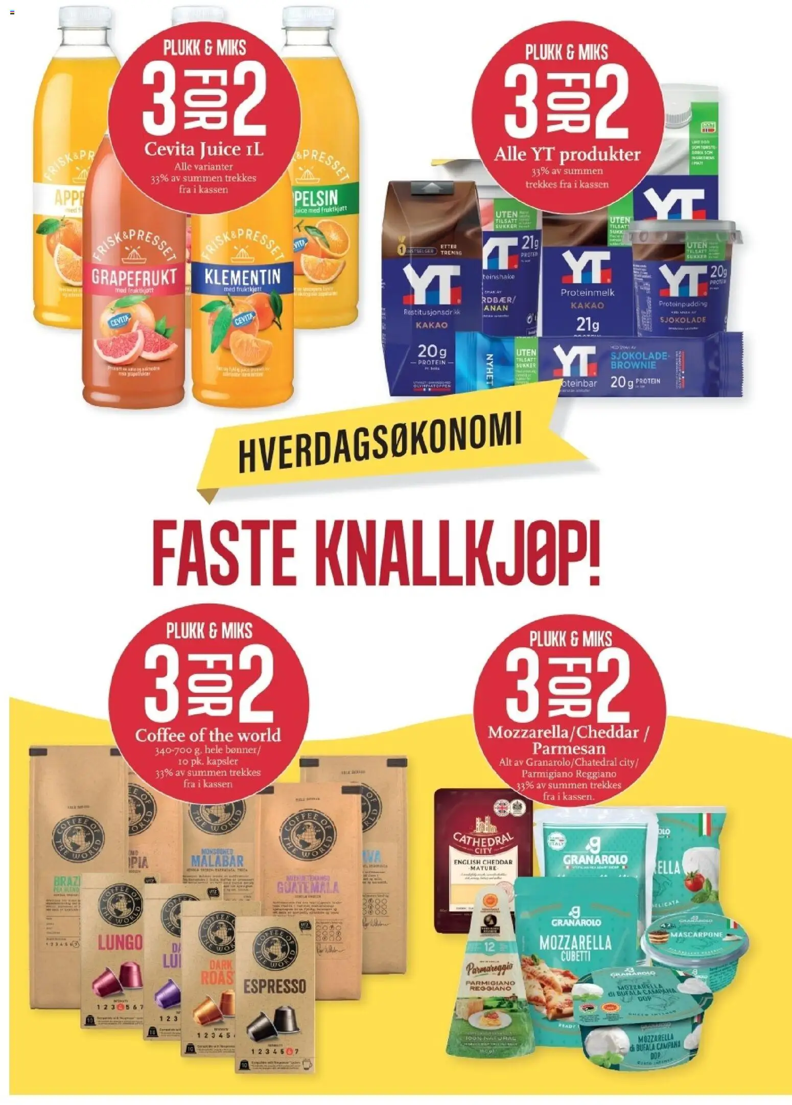 Forhåndsvis CC Mat kundeavis fra butikk CC Mat gyldig fra 12/10/2026 - Bønner, Parmesan, Mascarpone, Grapefrukt, Kapsler, Mozzarella, Cheddar, Kakao